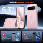 SUPFINE Google Pixel 11 Pro Manyetik K�l�f-Pink