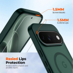 SUPFINE Google Pixel 11 Pro Manyetik K�l�f-Forest Green
