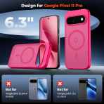 SUPFINE Google Pixel 11 Pro Manyetik K�l�f-Hot Pink