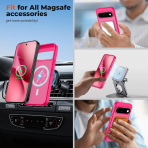 SUPFINE Google Pixel 11 Pro Manyetik K�l�f-Hot Pink