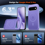 SUPFINE Google Pixel 11 Pro Manyetik K�l�f-Purple