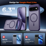 SUPFINE Google Pixel 11 Pro Manyetik K�l�f-Dark Purple