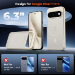 SUPFINE Google Pixel 11 Pro Manyetik K�l�f-Stone