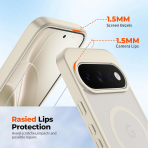 SUPFINE Google Pixel 11 Pro Manyetik K�l�f-Stone