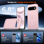 SUPFINE Google Pixel 11 Pro XL Manyetik K�l�f -Pink