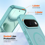 SUPFINE Google Pixel 11 Pro XL Manyetik K�l�f -Blue Green