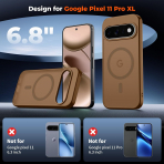 SUPFINE Google Pixel 11 Pro XL Manyetik K�l�f -Brown