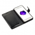 SUPTMAX Apple iPhone 7 Plus 5 Kart Blmeli Czdan Klf-Black