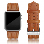 SWEES Deri Apple Watch Kay (45mm)-Saddle Brown