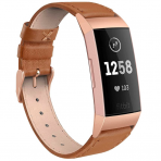 SWEES Fitbit Charge 3 Deri Kay (Large)-Classic Brown