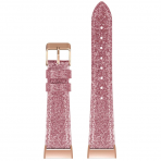 SWEES Fitbit Charge 3 Deri Kay (Small)-Glitter Pink