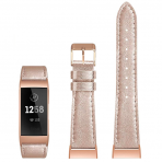 SWEES Fitbit Charge 3 Deri Kay (Small)-Rose Gold