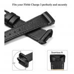 SWEES Fitbit Charge 3 Deri Kay (Small)-Black