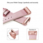 SWEES Fitbit Charge 3 Deri Kay (Small)-Rose Pink