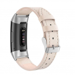 SWEES Fitbit Charge 3 Deri Kay (Small)-Beige