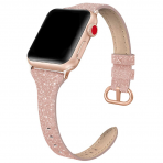 SWEES Simli Deri Apple Watch Kay (41mm)-Rose Gold