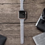 SWEES Simli Silikon Apple Watch Kay (45mm)-Silver