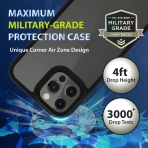 SWITCHEASY Aero Plus Serisi iPhone 13 Pro Max Bumper Klf (MIL-STD-810G)-Carbon Black