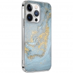 Sahara Case iPhone 14 Pro Max Darbeye Dayankl Klf-Blue Gold