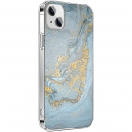 Sahara Case iPhone 14 Darbeye Dayankl Klf-Blue Gold