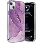 Sahara Case iPhone 14 Darbeye Dayankl Klf-Purple Gold