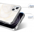 Sahara Case iPhone 14 Plus Darbeye Dayankl Klf-White Gold