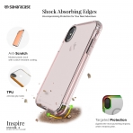 Sahara Case iPhone X Inspire effaf Klf/Cam Ekran Koruyucu-Clear Rose