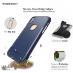 Sahara Case iPhone X Inspire Klf/Cam Ekran Koruyucu-Navy