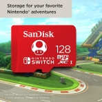SanDisk Nintendo Switch in Lisansl microSDXC-Kart (128GB)- Super Mario Super Mushroom