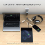 Satechi 145W USB-C 4 Port GaN Seyahat �arj Cihaz�