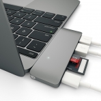 Satechi MacBook 12 in Type-C USB 3.0 Combo Hub Adaptr (Gri)