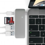 Satechi MacBook 12 in Type-C USB 3.0 Combo Hub Adaptr (Gri)