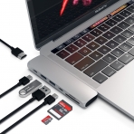 Satechi MacBook Pro 13 ve 15 in Alminyum Type-C Pro Hub Adaptr (Gm)