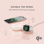 Satechi OntheGo 2si 1 Arada Kablosuz arj Cihaz-Rose