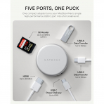 Satechi OntheGo 5 in-1 USB-C Multiport Adapt�r -Silver