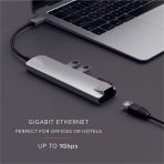 Satechi 7 Balantl USB C Alminyum Hub Adaptr (Silver)