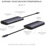 Satechi V3 USB-C Multiport Adaptr-Midnight 