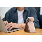 Satechi Vegan/Deri Manyetik Czdan Stand -Desert Rose