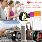 PUZESHUN Fitness Tracker Akll Saat -Red