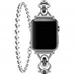 Secbolt Apple Watch 7 elik Bileklikli Kay (41mm)-Silver Black