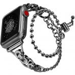 Secbolt Apple Watch 7 elik Bileklikli Kay (45mm)-Black