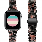 Secbolt Apple Watch 7 Resin Kay (45mm)-Black Pink Flower