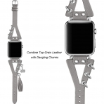 Secbolt Apple Watch Charm Deri Kay (41mm)(S)-Grey