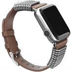 Secbolt Apple Watch Rivet Deri Kay (41mm)-Brown