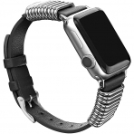 Secbolt Apple Watch Rivet Deri Kay (41mm)-Black