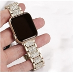 Secbolt Bling Serisi Apple Watch Simli Kay (41mm)-Gold