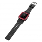 Simpeak Apple Watch Rugged Koruyucu Klfl Siyah Kay (42mm)-Red