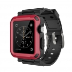 Simpeak Apple Watch Rugged Koruyucu Klfl Siyah Kay (42mm)-Red