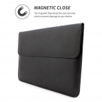 Snugg Apple MacBook Deri Klf (12 in)-Black