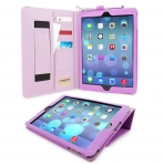 Snugg Apple iPad Air Deri Klf (9.7 in)-Purple